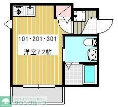 リラクレール長津田Aの物件間取画像