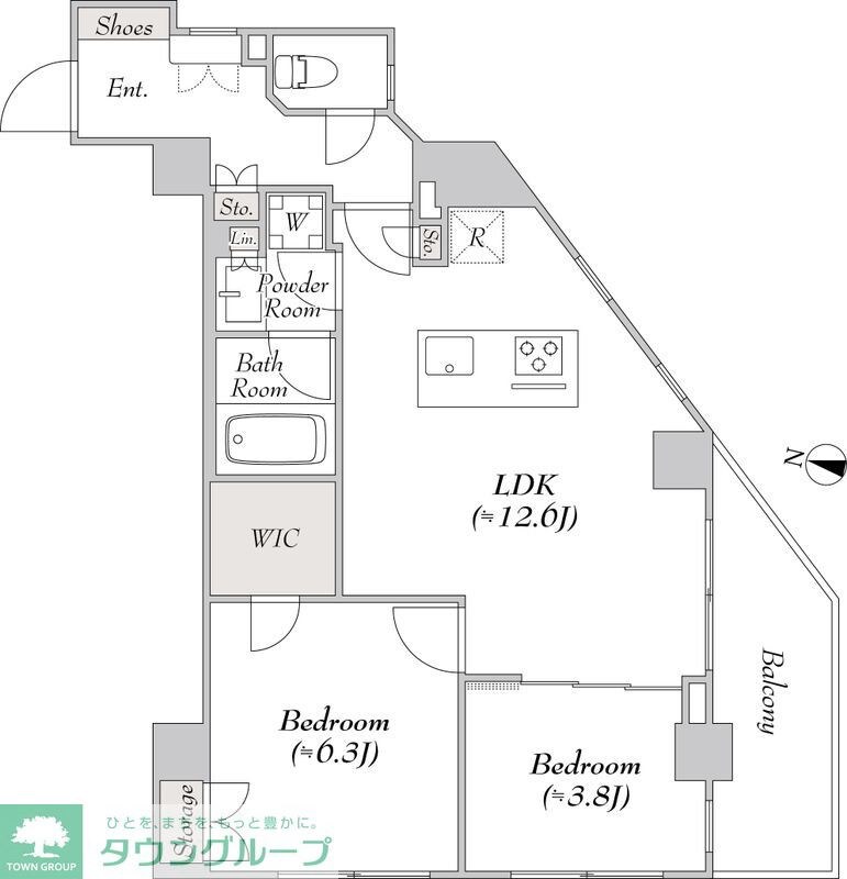 ルミーク千歳船橋の物件間取画像