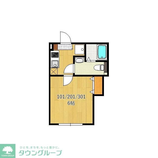 アザーレ・バモス読売ランド前の物件間取画像