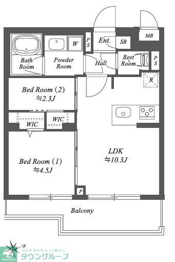 ブランシエスタ用賀の物件間取画像