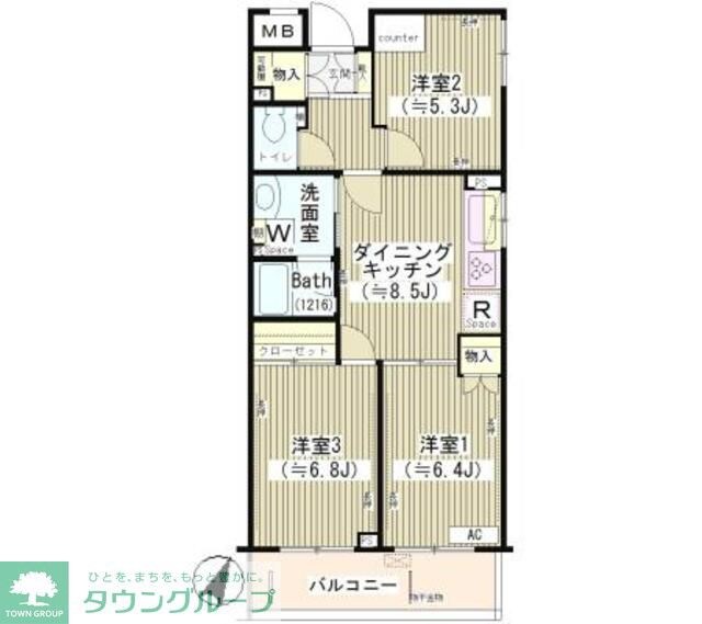 第2ゼルコーバ烏山の物件間取画像