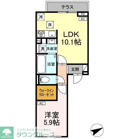 D-comodo関前の物件間取画像