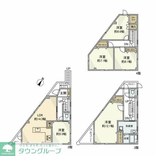 浅間町戸建の物件間取画像