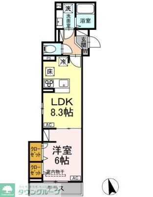 D-ROOM PREMIUM 多磨霊園駅の物件間取画像