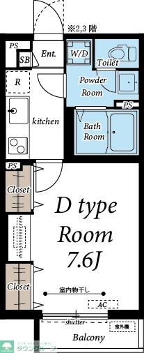 ヴィラ堀之内の物件間取画像