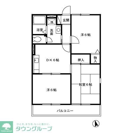 サニーコートしもはたの物件間取画像