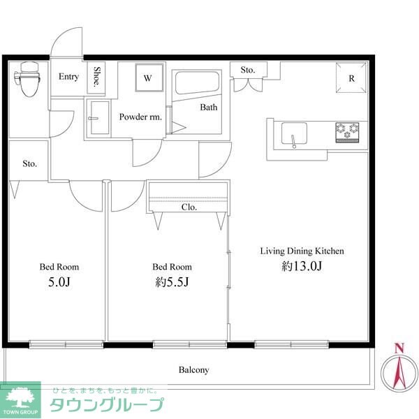フェリス国立の物件間取画像