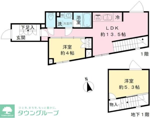 Coeur Blanc八幡山の物件間取画像