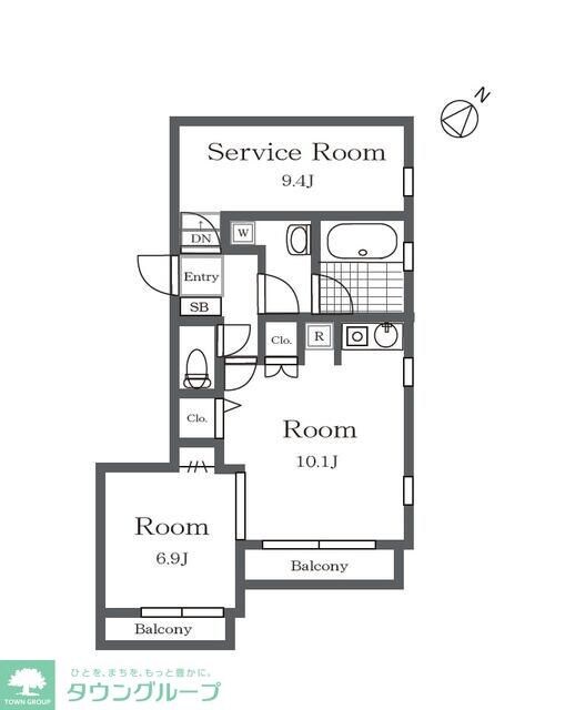 バティール喜多見の物件間取画像
