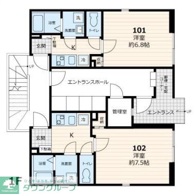 ヴィラ東高円寺 1の物件間取画像