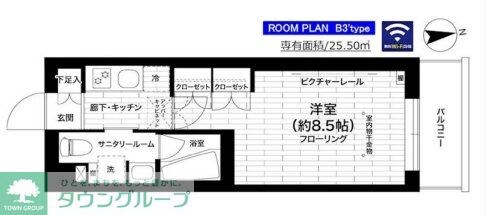 グランドコンシェルジュ世田谷アジールコートの物件間取画像