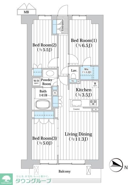 アビティグランデ砧 (C棟)の物件間取画像