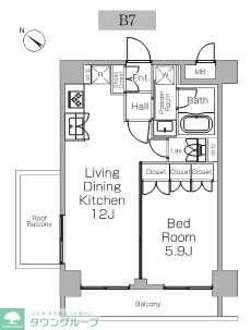 プラウドフラット三軒茶屋IIの物件間取画像