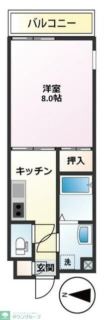 イーストヴァリュー弦巻の物件間取画像