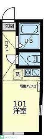 ユナイト中野島レーザーディマルコの物件間取画像