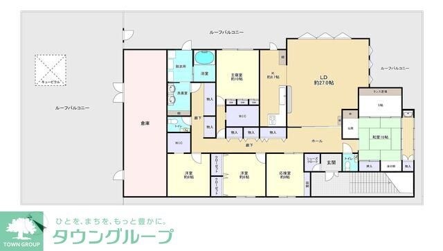 八王子倉庫付き住居の物件間取画像
