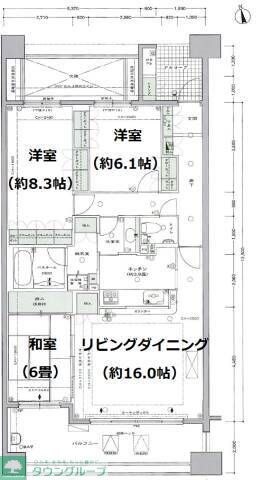クリオレミントンヴィレッジ国立の物件間取画像