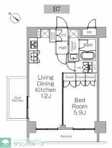 プラウドフラット三軒茶屋IIの物件間取画像