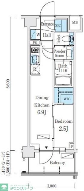 リビオメゾン東北沢の物件間取画像