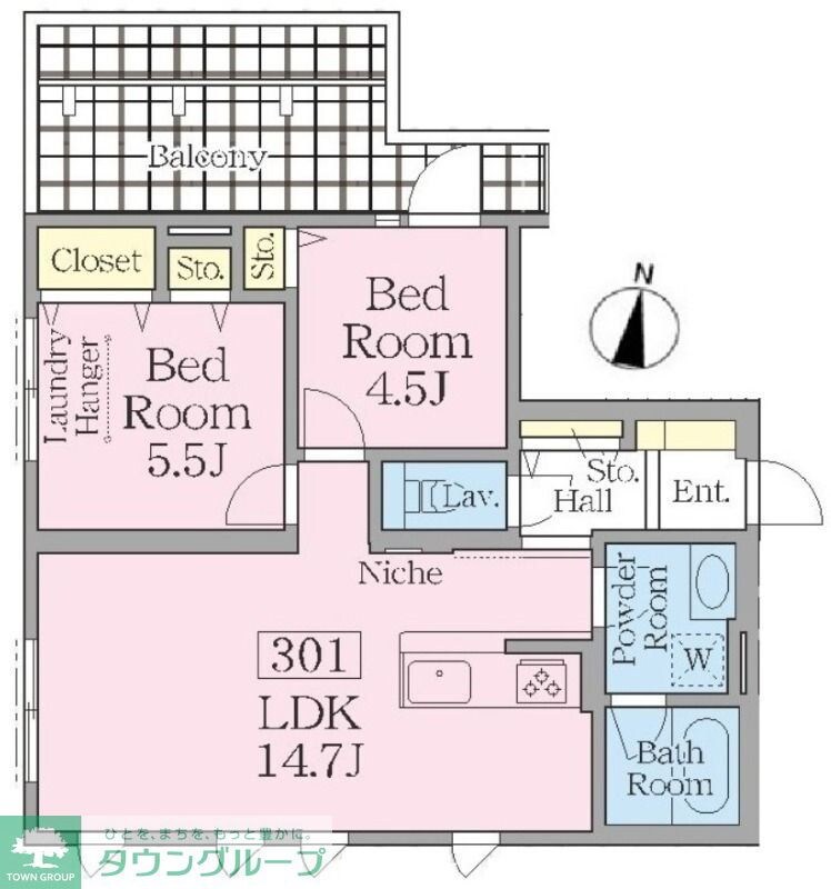コリーヌ駒場池尻の物件間取画像