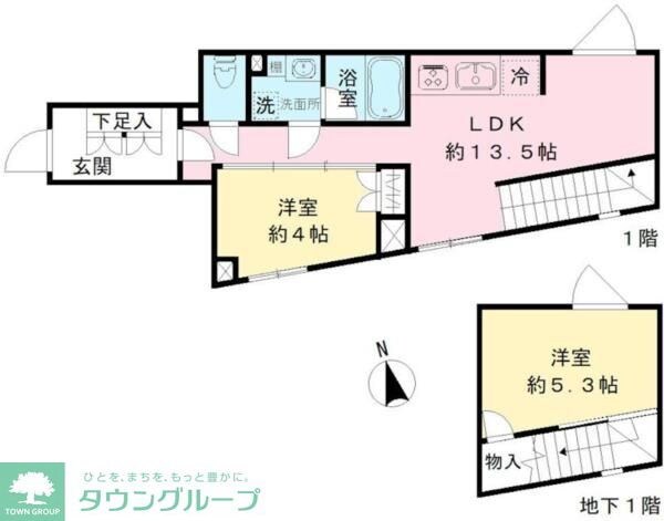 Coeur Blanc八幡山の物件間取画像