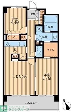 HF若林公園レジデンスの物件間取画像