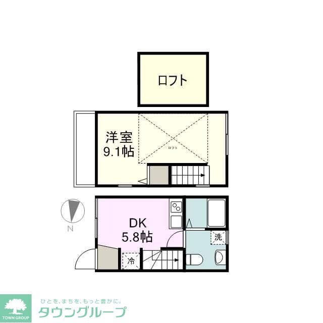 砧四丁目メゾネットの物件間取画像