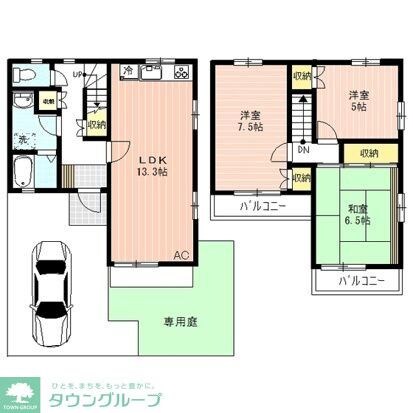 ブリージングタウン百草園の物件間取画像