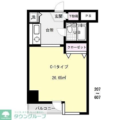 Queens Academiaの物件間取画像