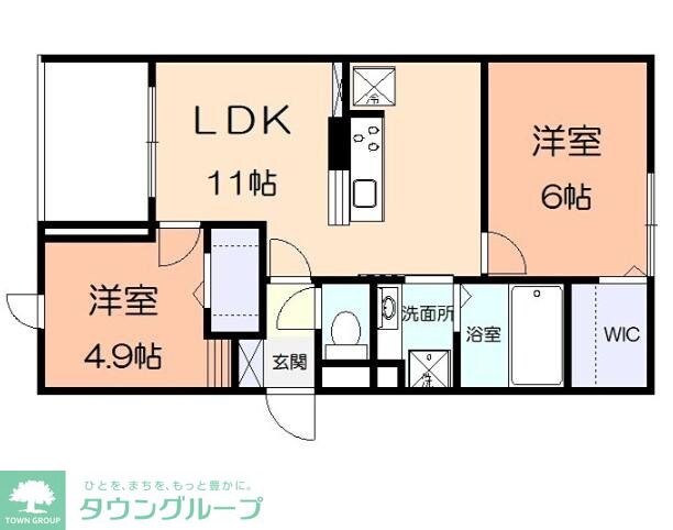 サンパティーク矢部の物件間取画像