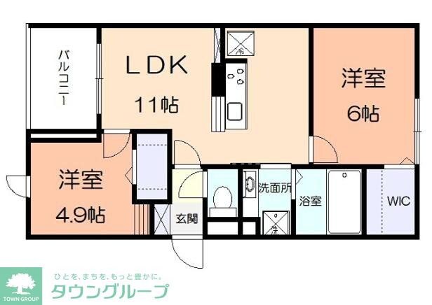 サンパティーク矢部の物件間取画像