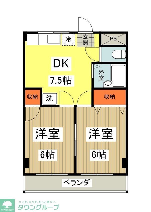 大沢コーポの物件間取画像