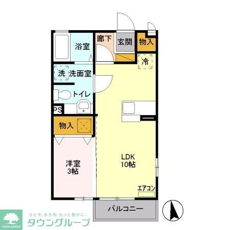 ホワイトミーティア A棟の物件間取画像