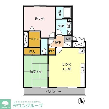グリーンコートの物件間取画像