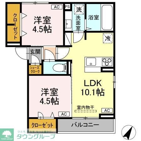 D-ROOM平山5丁目の物件間取画像