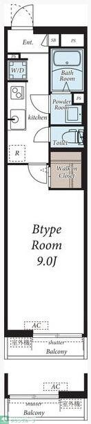 ヴィラ南大沢の物件間取画像