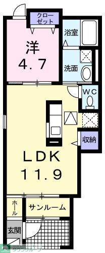 グリーンリーフIIの物件間取画像