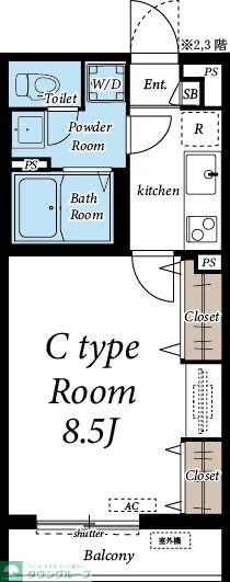 ヴィラ堀之内の物件間取画像