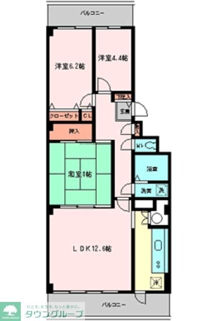 ソフトタウン武蔵野の物件間取画像
