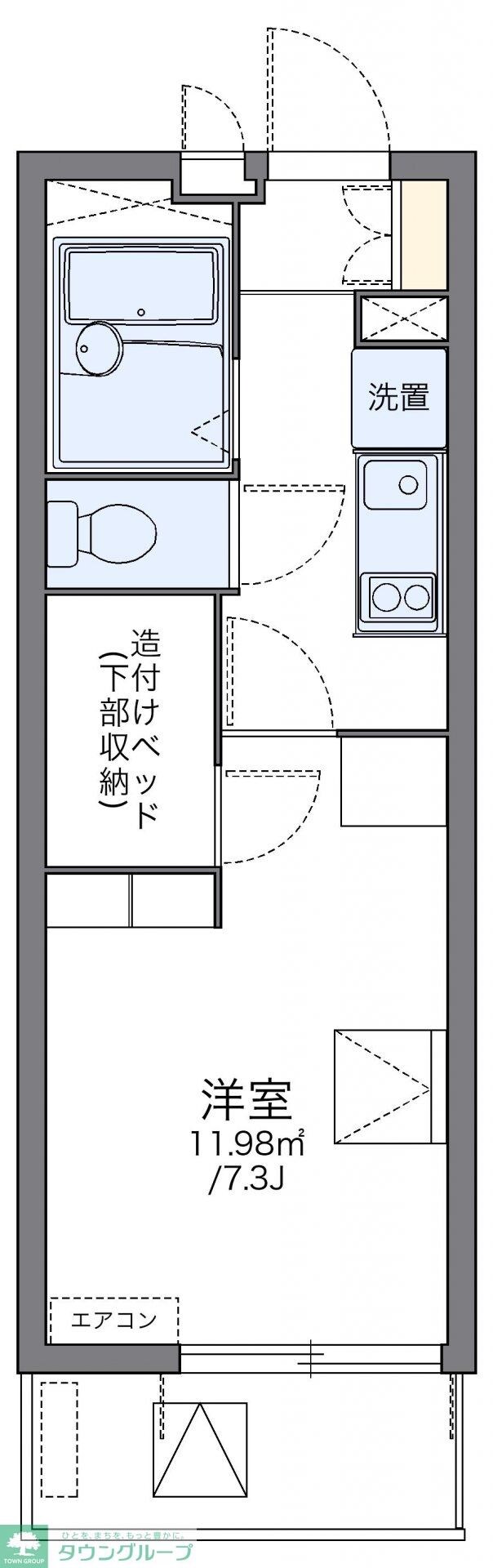 レオパレスフラッシュステージの物件間取画像