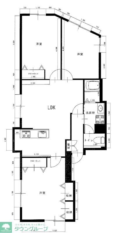 コスモスビルの物件間取画像