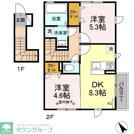 クレールコートの物件間取画像