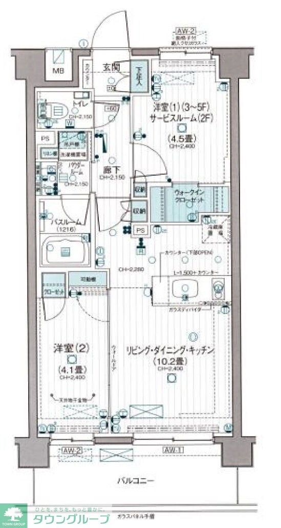 パレステージ西国分寺の物件間取画像