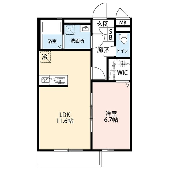 クレール ラ ウィステリアの物件間取画像