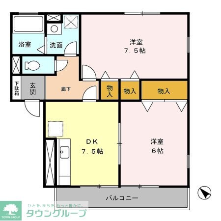 コゥジィーコートの物件間取画像