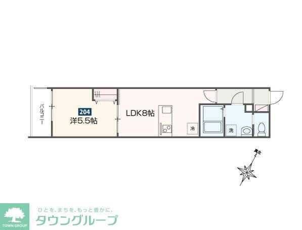 MELDIA福生IIIの物件間取画像