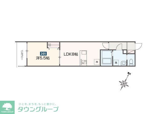 MELDIA福生IIIの物件間取画像
