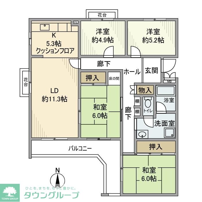 エステート上水本町6号棟の物件間取画像
