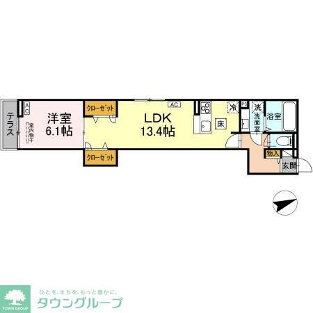 D-ROOM八幡町の物件間取画像