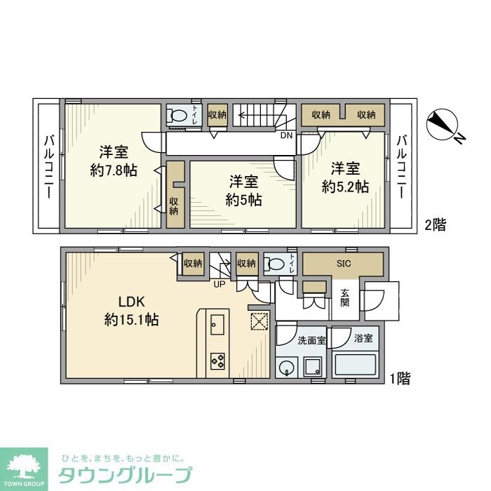 立野戸建の物件間取画像